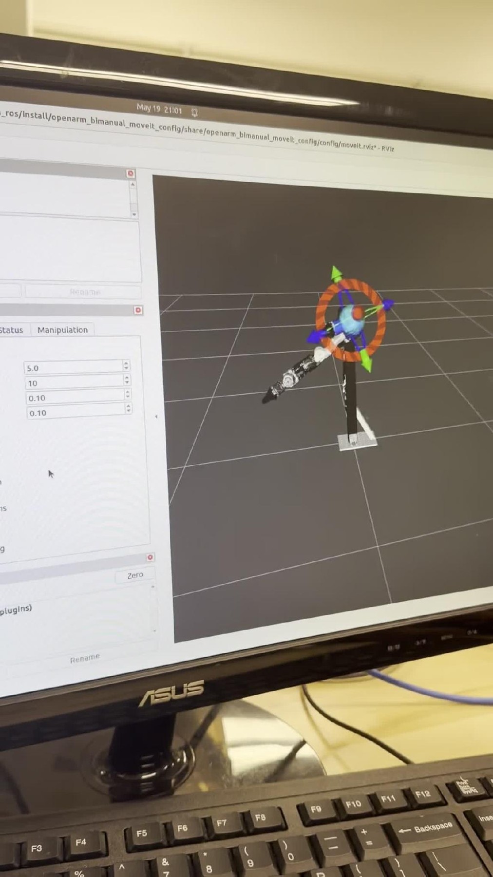 MoveIt planning environment