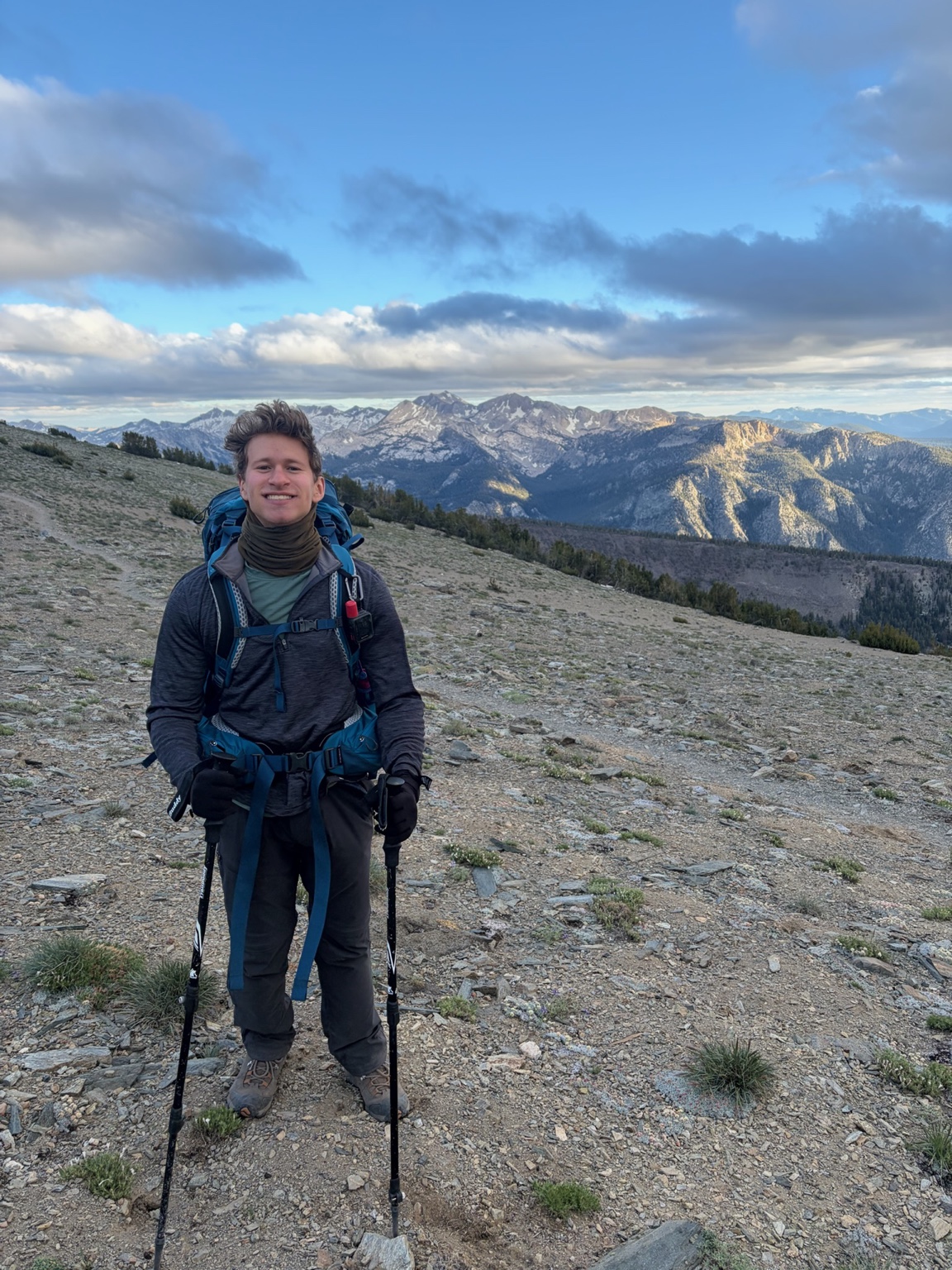 Simon outdoors at sunset